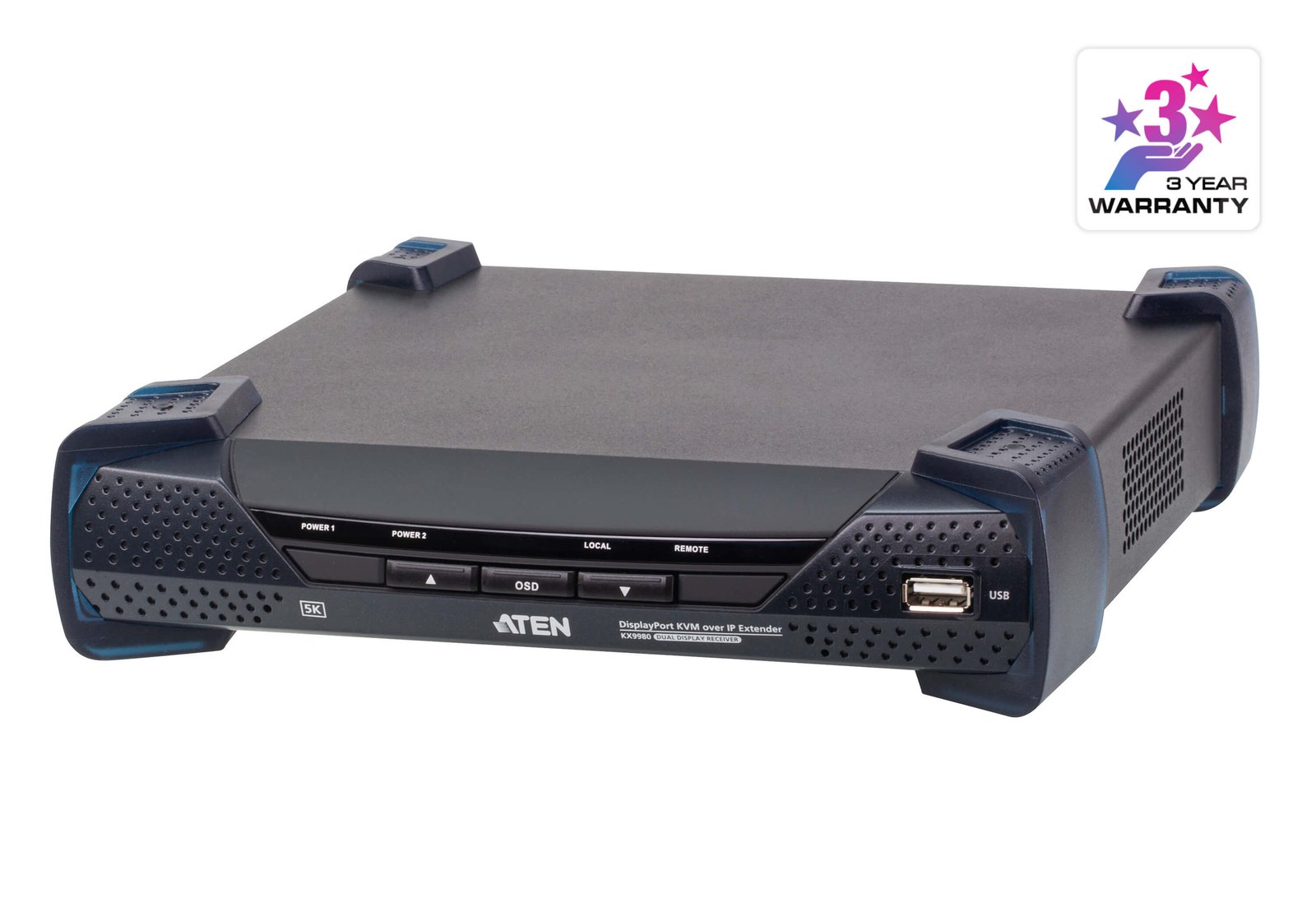 ATEN KX9980R – Bộ nhận KVM qua IP DisplayPort 5K hai màn hình