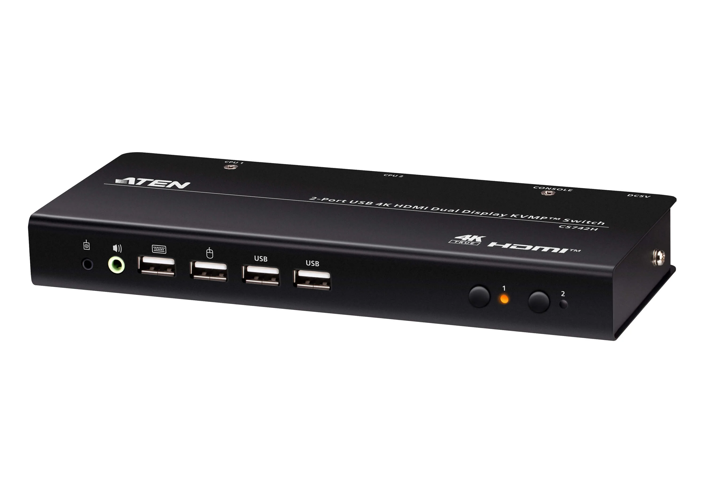 ATEN CS742H – Switch KVMP HDMI 2 cổng 4K 60 Hz hai màn hình